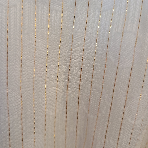 EXPRESS METALLIC TIER RUFFLE FIT & FLOW DRESS - Picture 9 of 12